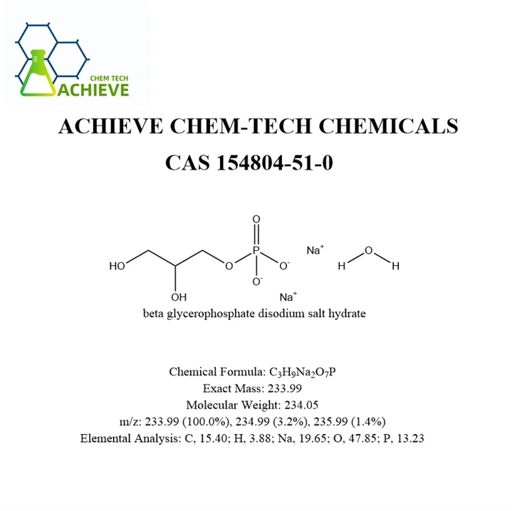 Beta Glycerophosphate Disodium Salt Hydrate CAS 154804-51-0